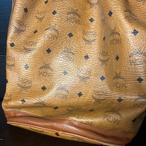 MCM Drawstring Bag in Cognac